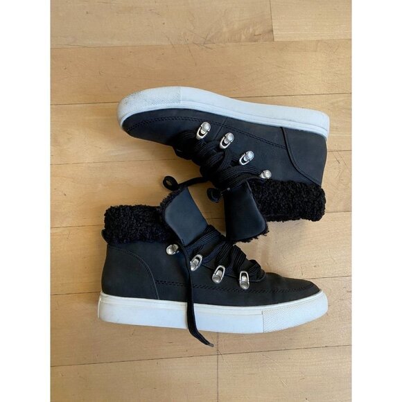 REPORT "Adair" Hi Top Fur Bootie Sneaker Womens Size 7.5 - Picture 3 of 6